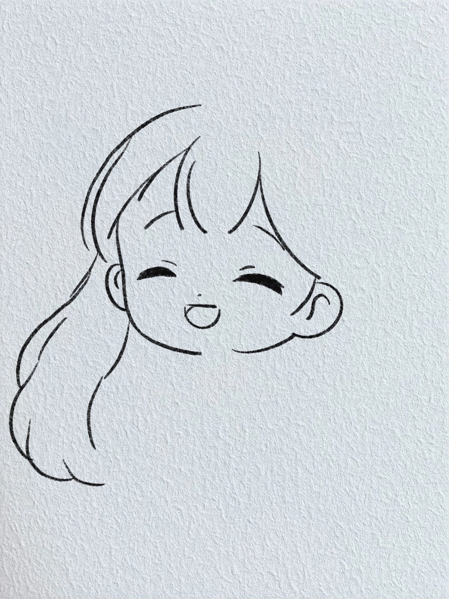 可爱小女孩简笔画/爱笑的女孩运气不会太差