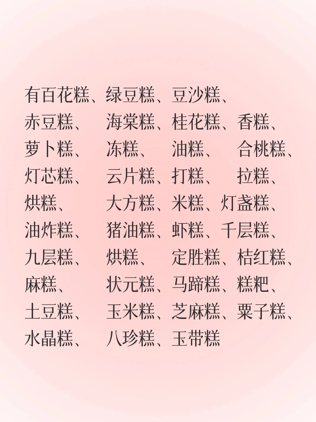 网文小说素材:中国古代糕点名称大全