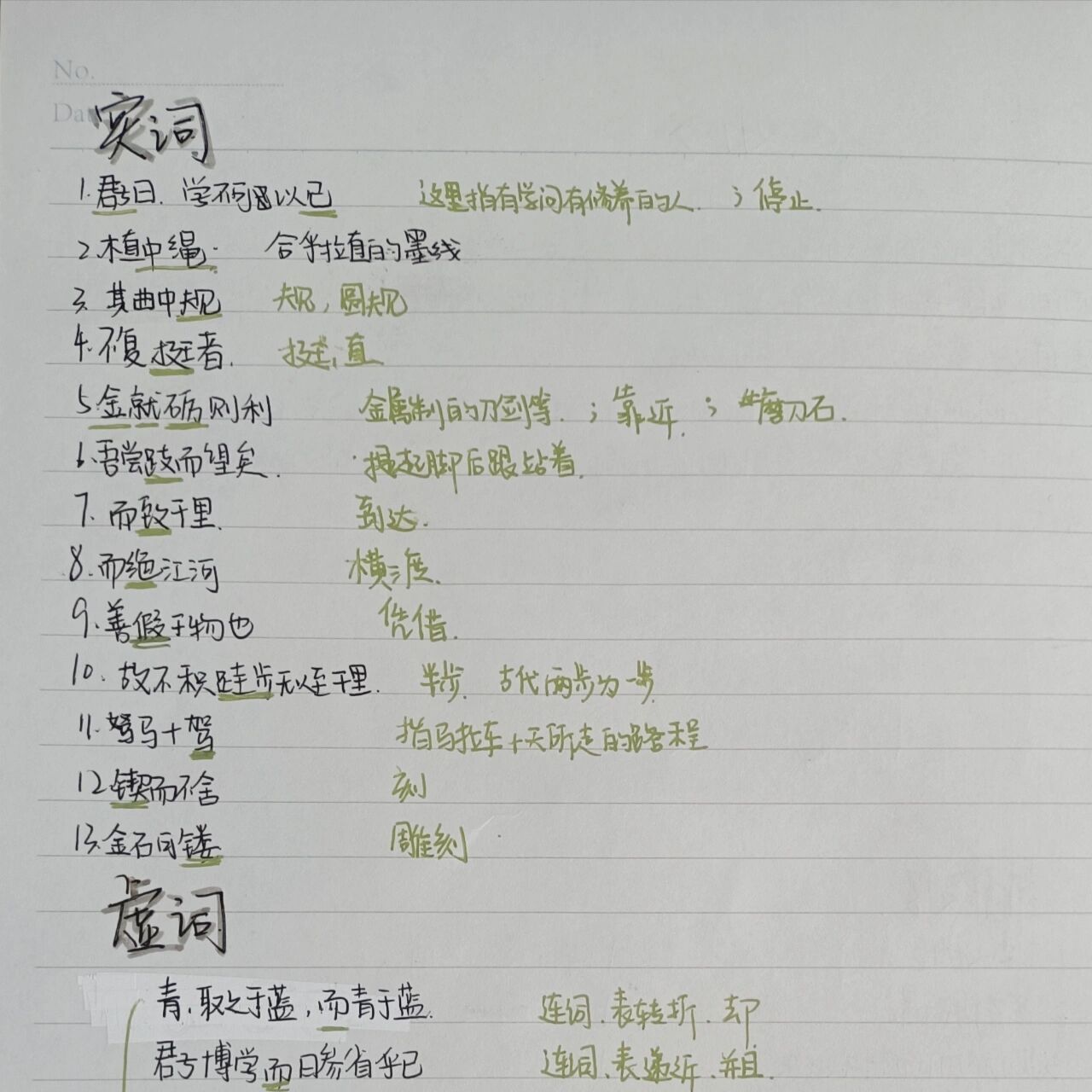 《劝学》笔记整理