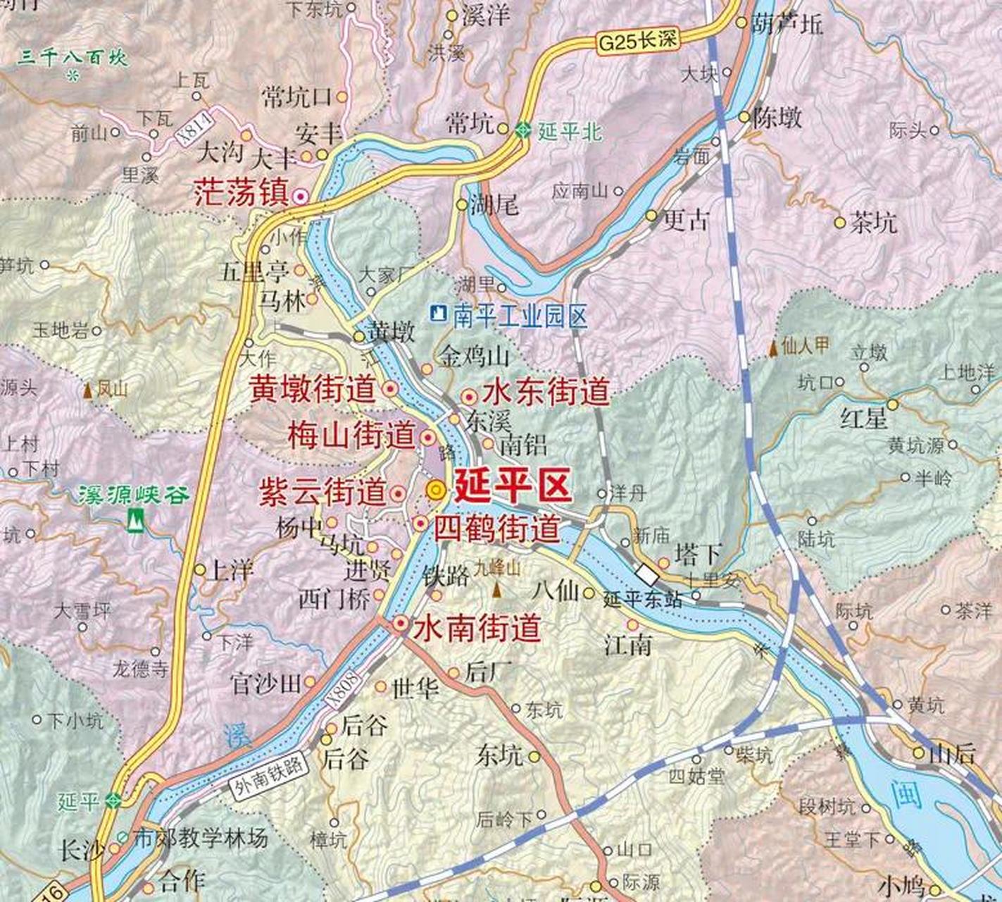 延平区乡镇地图图片