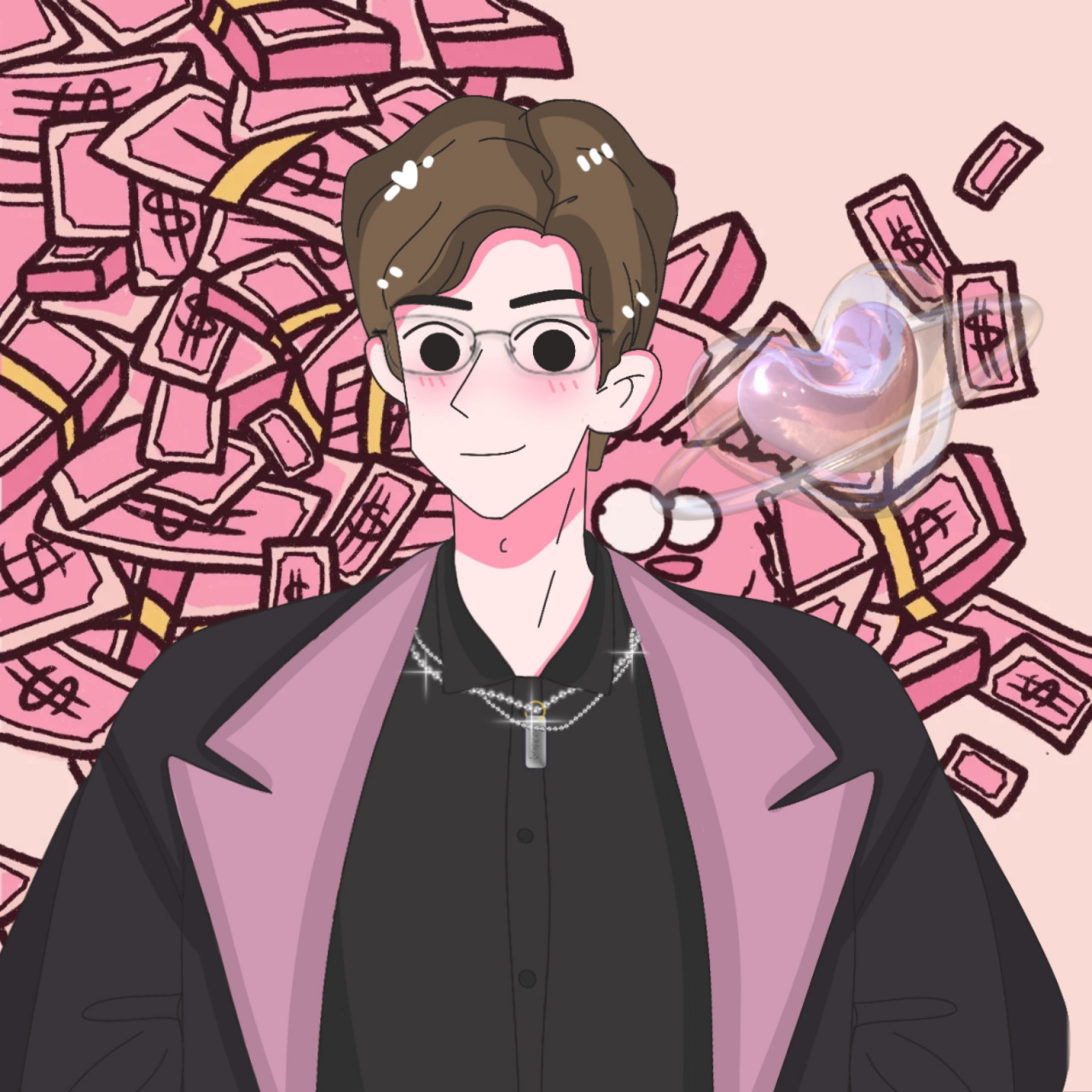 2023发财头像|蜡笔小新情侣头像