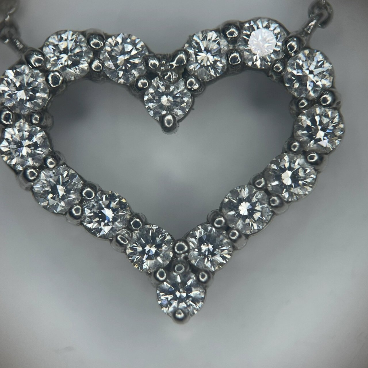 5cm 公价38400 好价1w  tiffany&co hearts 爱心满钻项链铂金pt950款