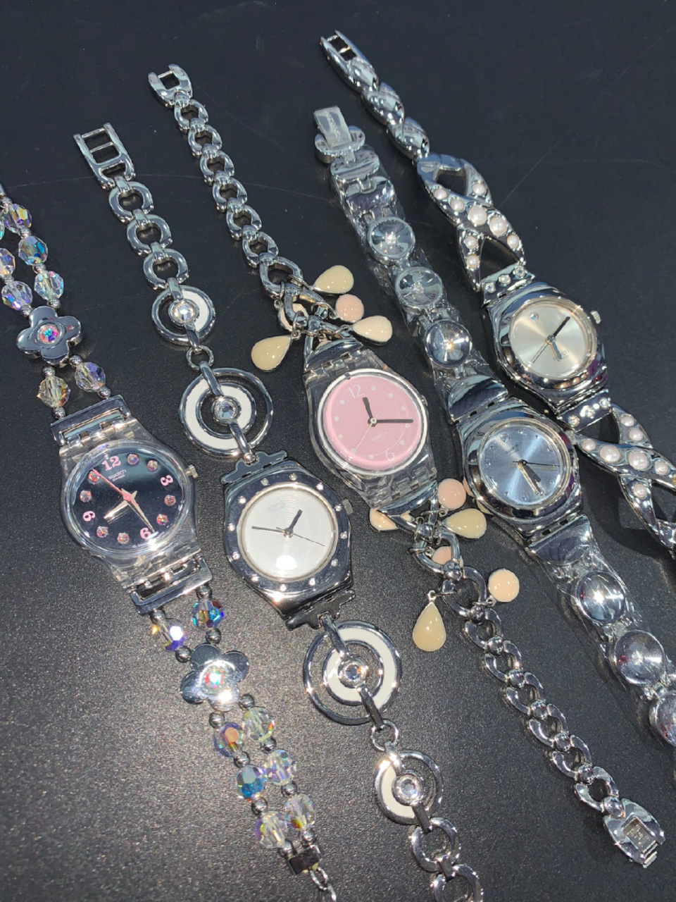 中古绝版 swatch 超薄手表 swatch skinstones 36.