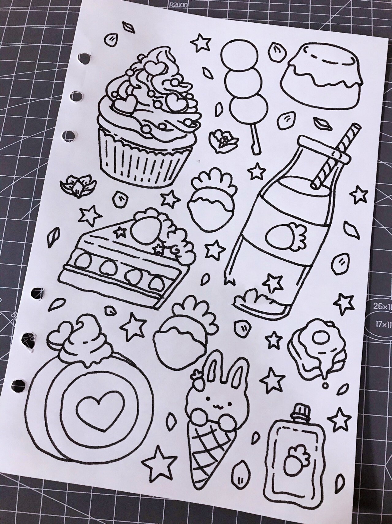 94樱花甜品系列【可爱简笔画|手帐插图贴纸