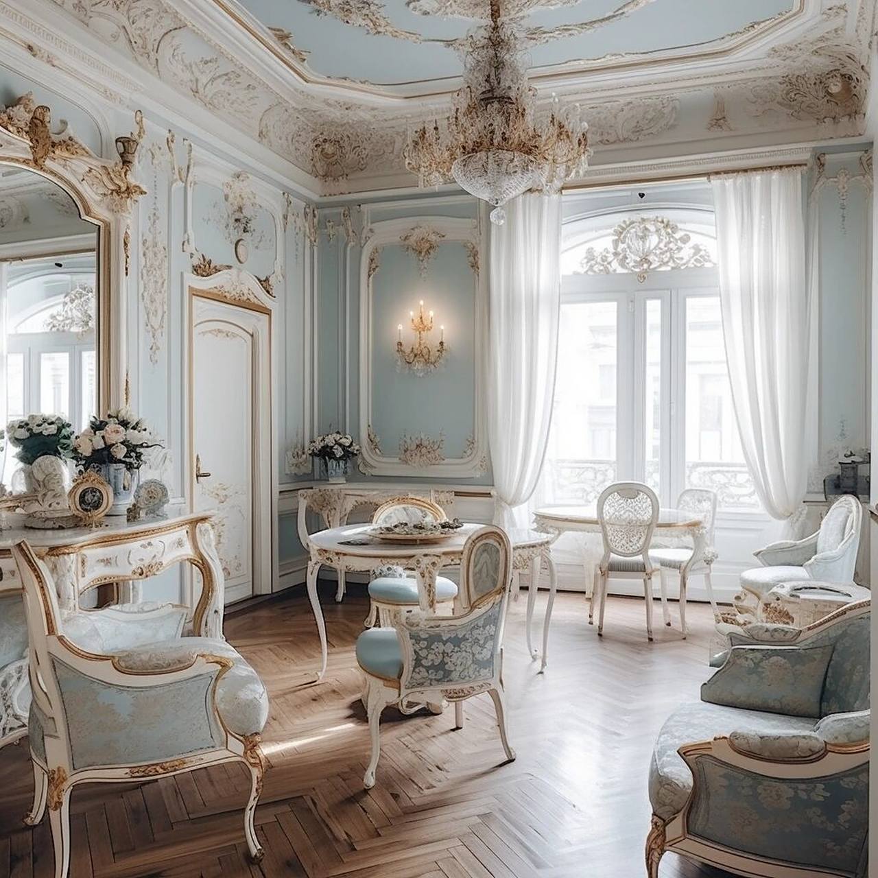 洛可可风室内风格|源自法国的浪漫 78洛可可风格(rococo)起源于18