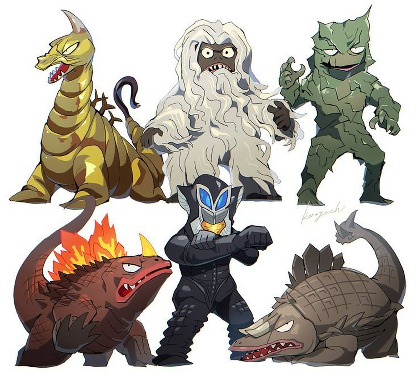 奥特曼q版可爱大怪兽合集~ 02 02 02 广州今天太冷了 看看哪只