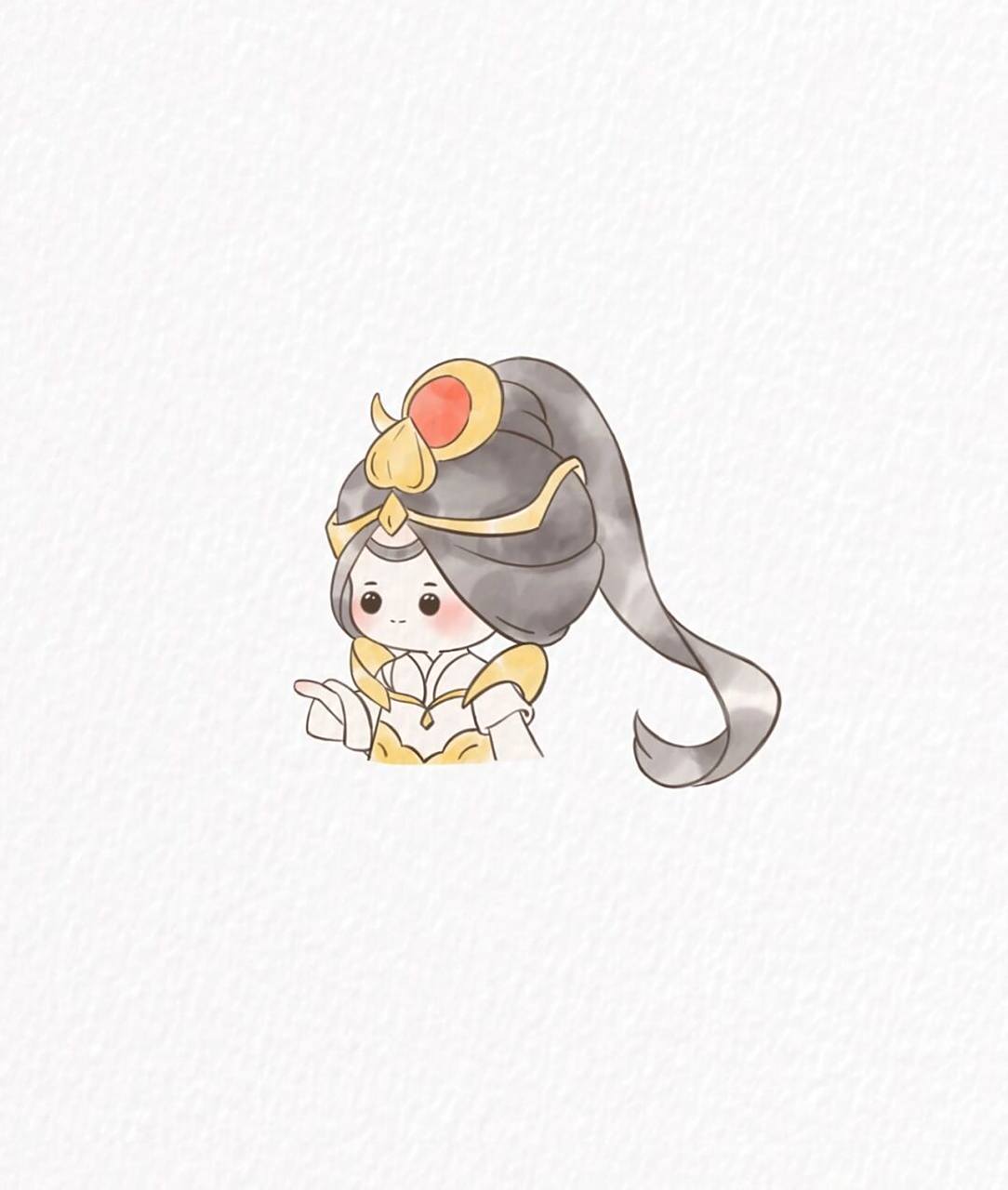 手绘简笔画|来个女娲 (附教程) 女娲的新皮肤好好看啊,而且海报超级美