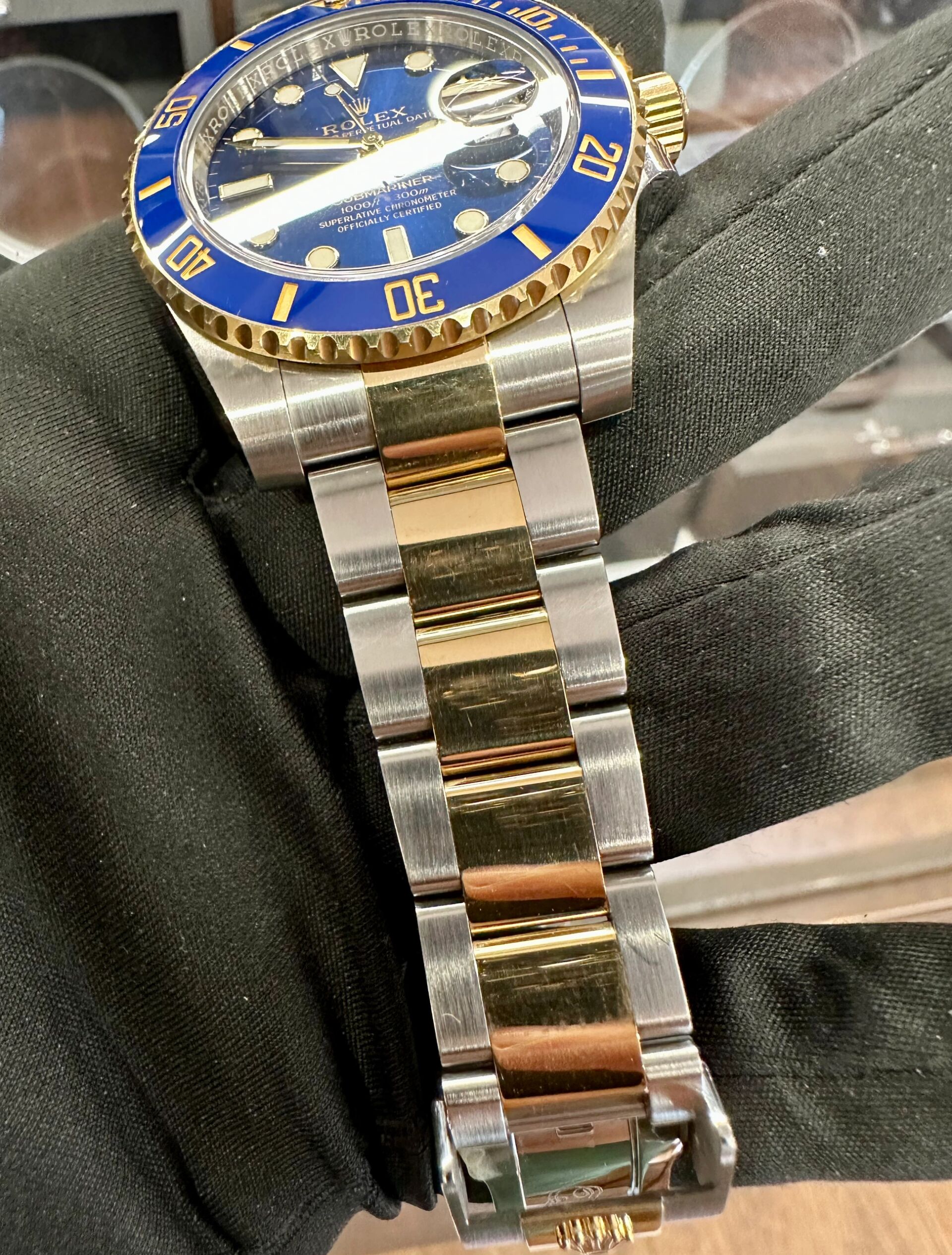 劳力士间金蓝水鬼,二手,北京 劳力士潜航者系列116613lb间金蓝鬼 自动