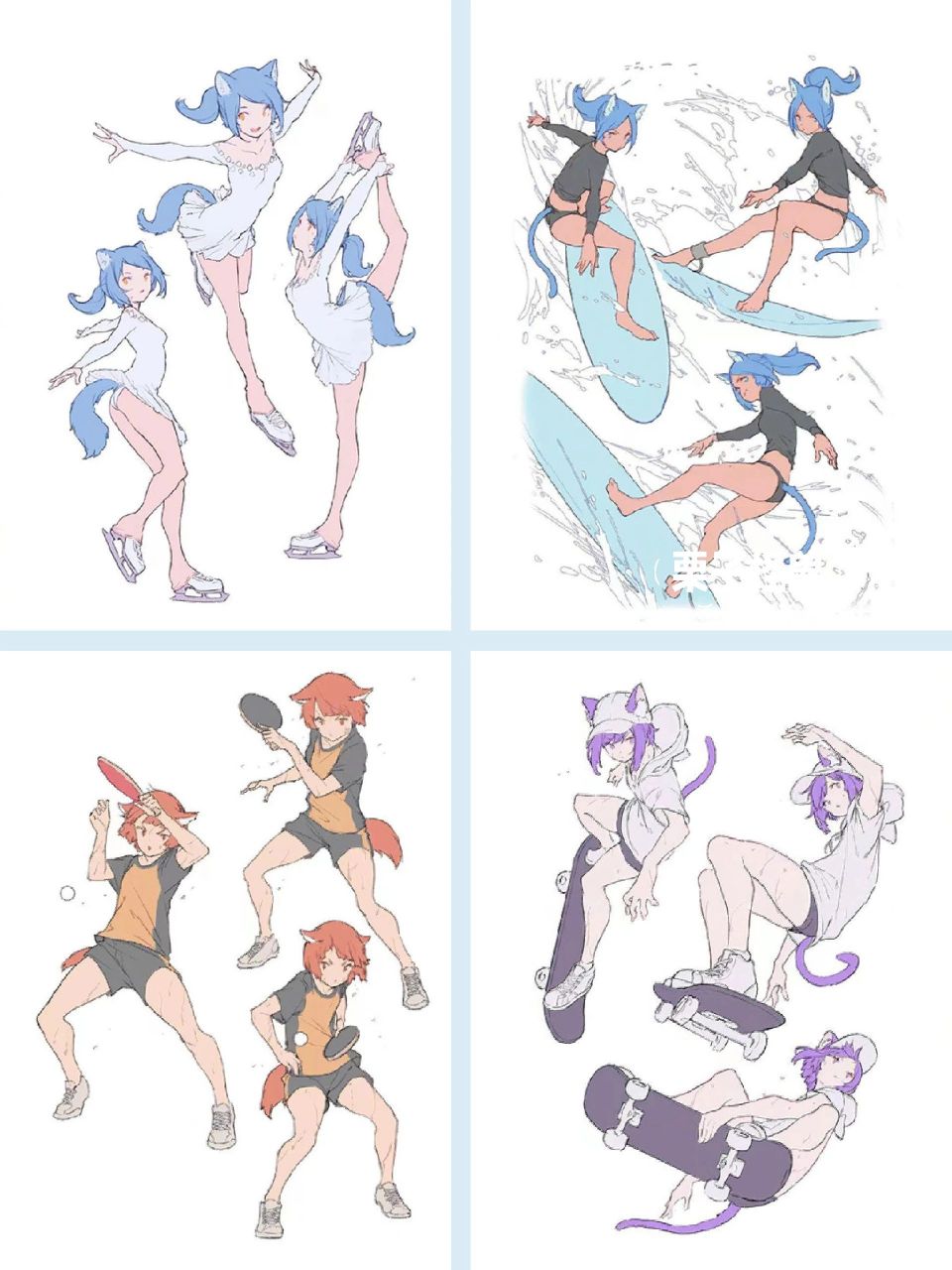 200张75漫画人体动态参考(附线稿)78 今天给宝子们分享的是