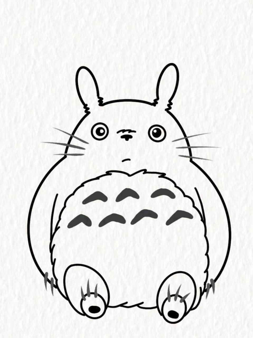 简笔画教程—龙猫三小只 大龙猫和他的两个小跟班来咯!