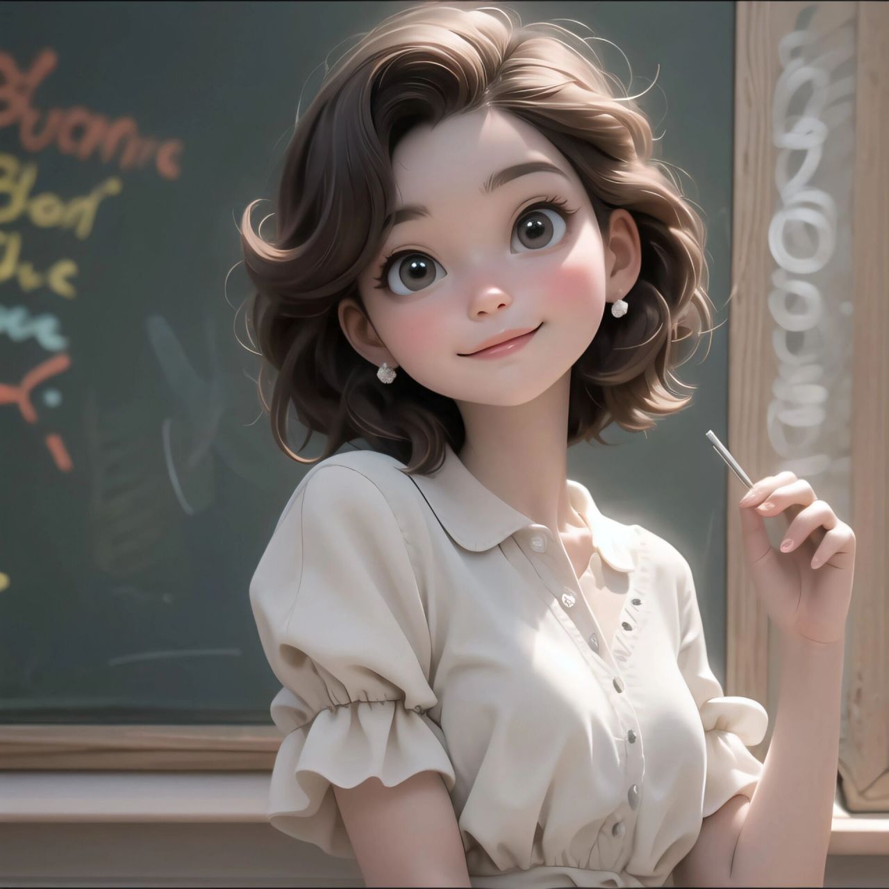 女生头像 职业头像系列之教师(短发版)  短发版的教师来咯