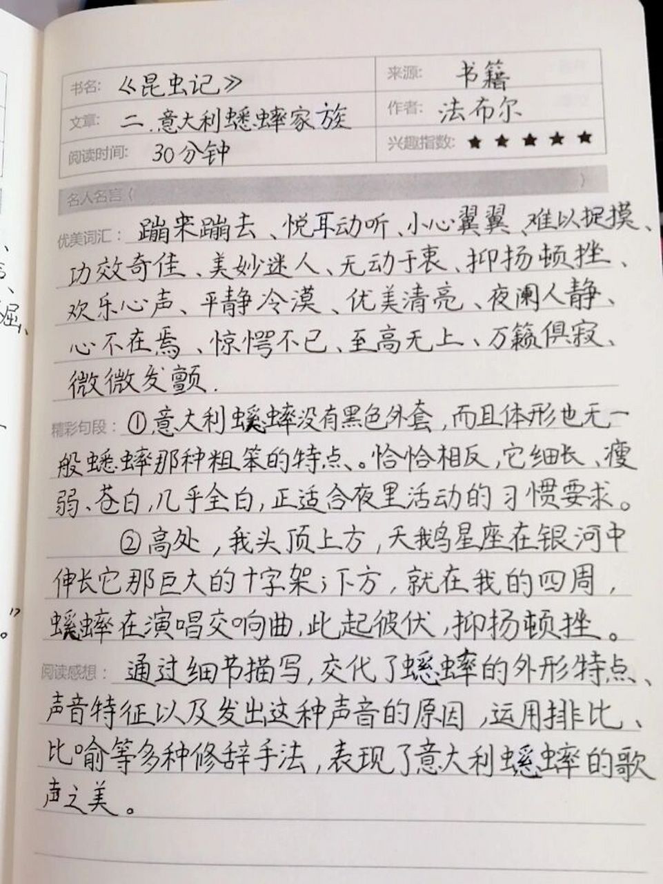 昆虫记读书笔记 昆虫记读书笔记打卡第2章