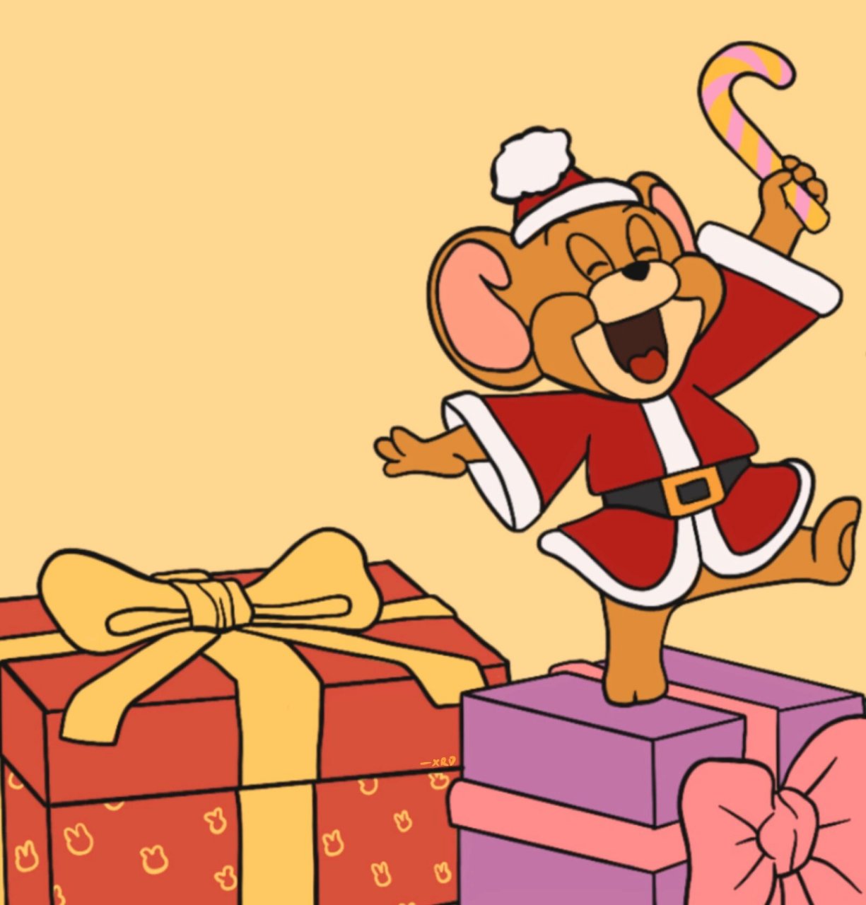 插画分享|猫和老鼠圣诞版(头像篇) 猫和老鼠应该是好多90后的童年记忆