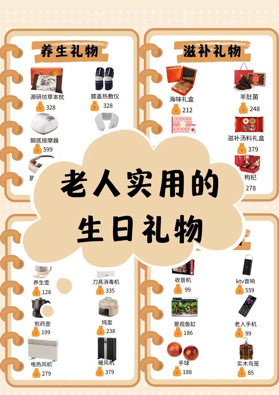 送父母长辈老人实用的生日礼物