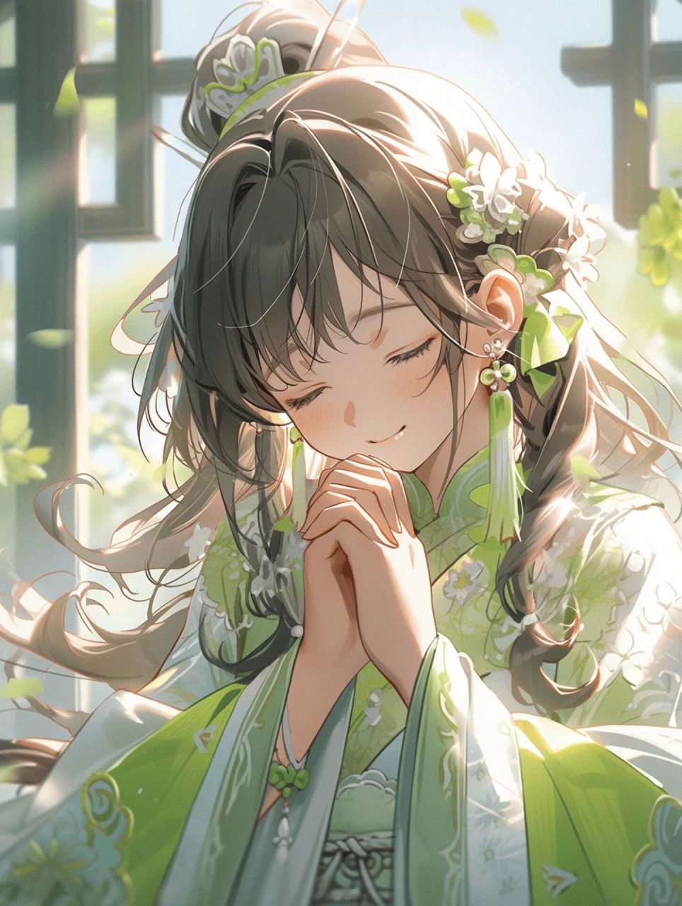 小村庄里,一位少女走在回家的路上.