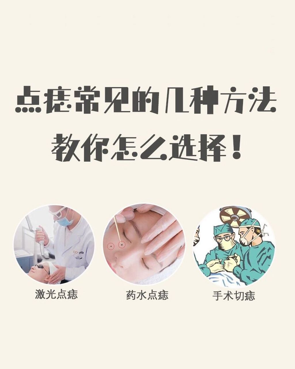 针对不同的点痣方法,下面为大家简单介绍一下: 1,药物点痣: 药物点痣