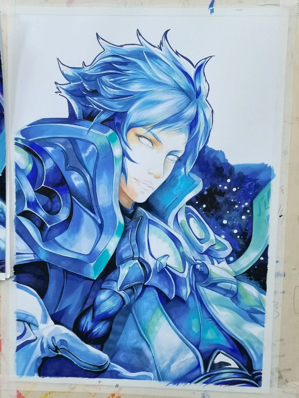 浅画一下吧丨过程图丨王者荣耀诸葛亮 现在的孩子太卷了,不努力画画都