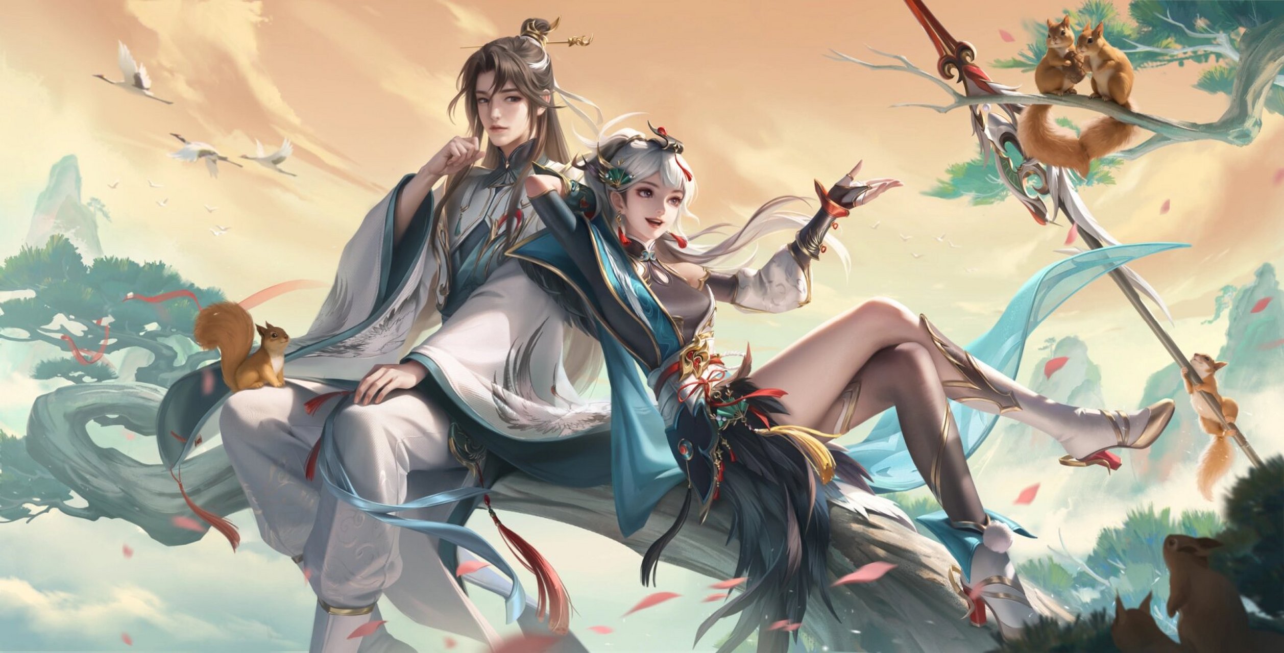 王者荣耀|云缨七夕皮肤|鹤归松栖 云缨赵怀真鹤归松栖 这海报怎么有种