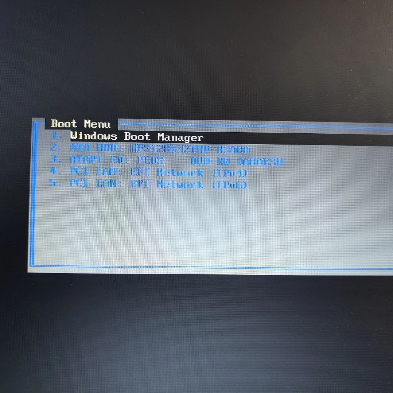联想boot menu开机     电脑一开机就是这样子!