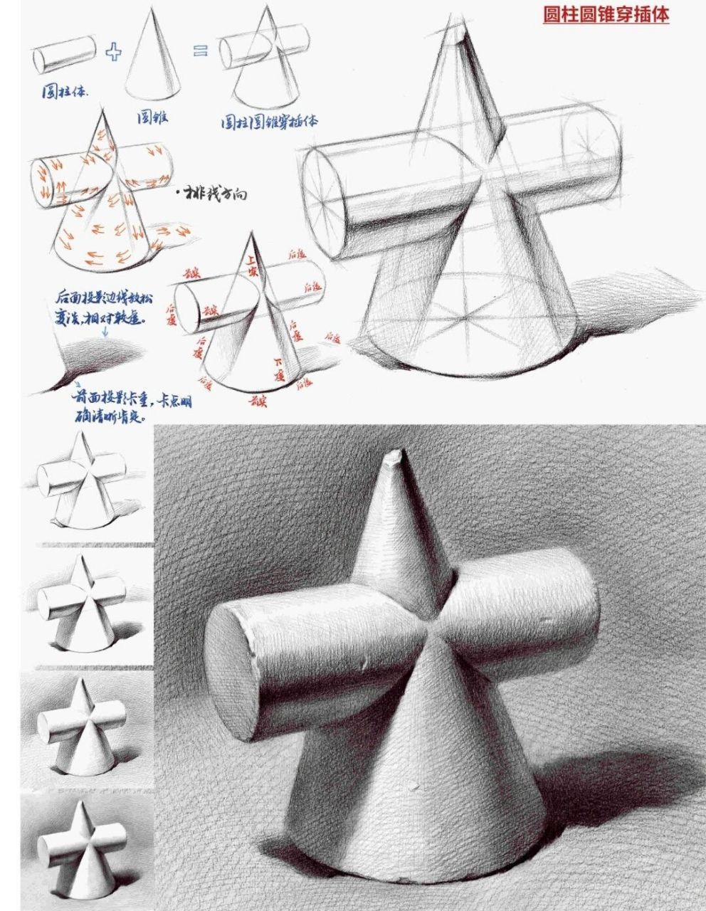 穿插体透视图片