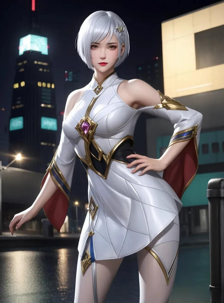 ai王者荣耀镜白衣cos