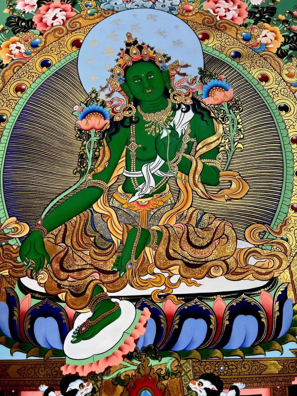 绿度母  绿度母是真的美.它的主道场—西安广仁寺 愿物质精神双富足.