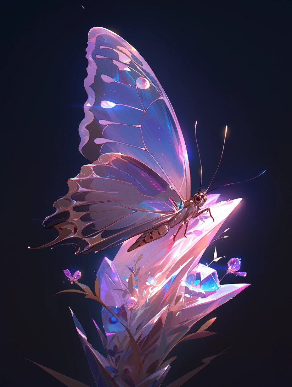 蝴蝶壁纸🦋 漂亮的发光蝴蝶