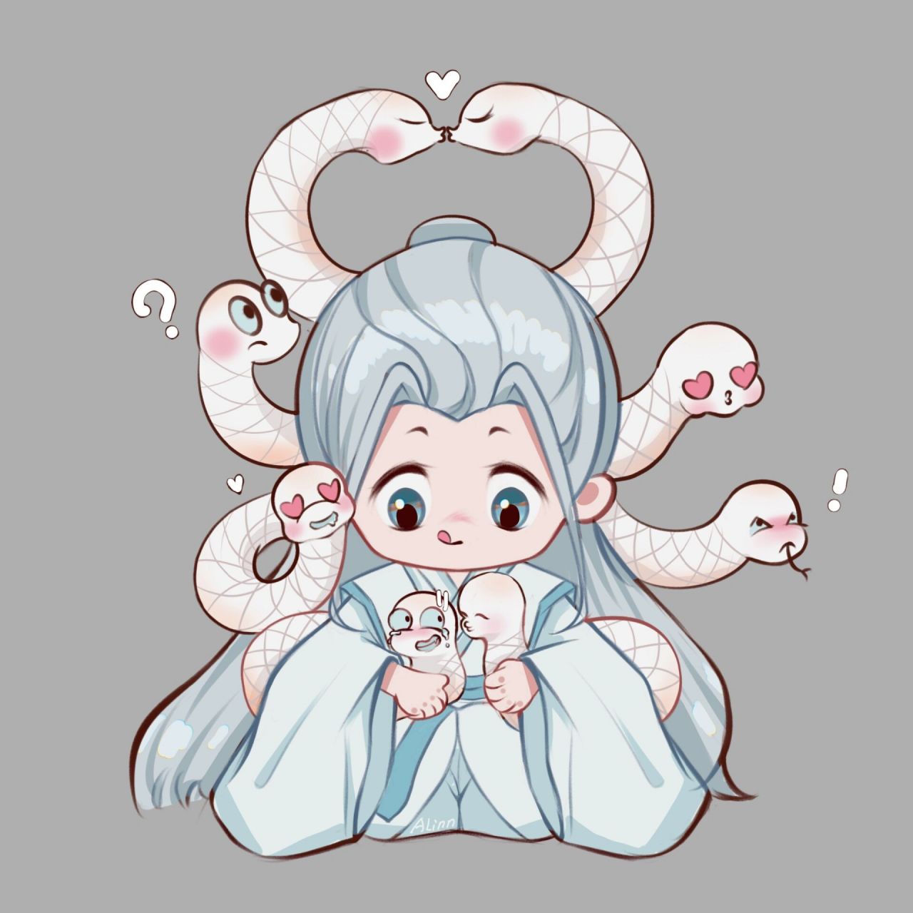 每日一画画|相柳_互相渡气90