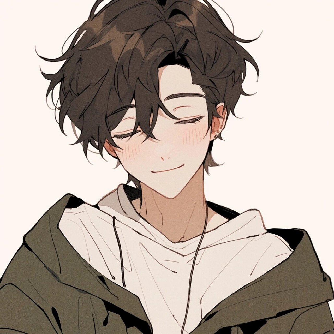 男头|爱笑的男孩,运气最好 #男生头像# #插画头像# #ai绘画# #头像