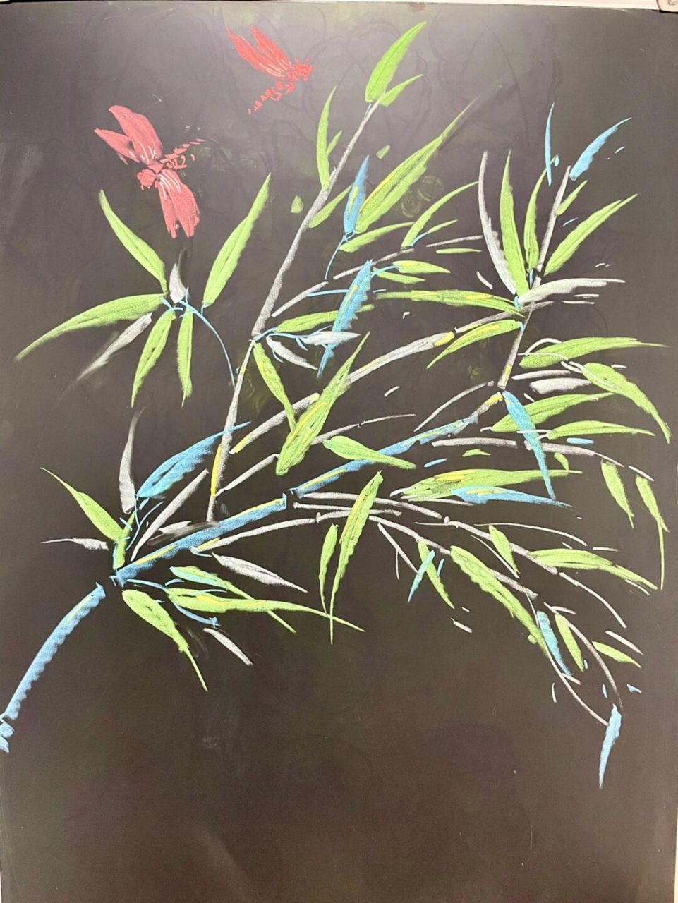 竹子[坏笑][坏笑][坏笑][坏笑][坏笑]#黑板报# ##黑板报素材# #粉笔画