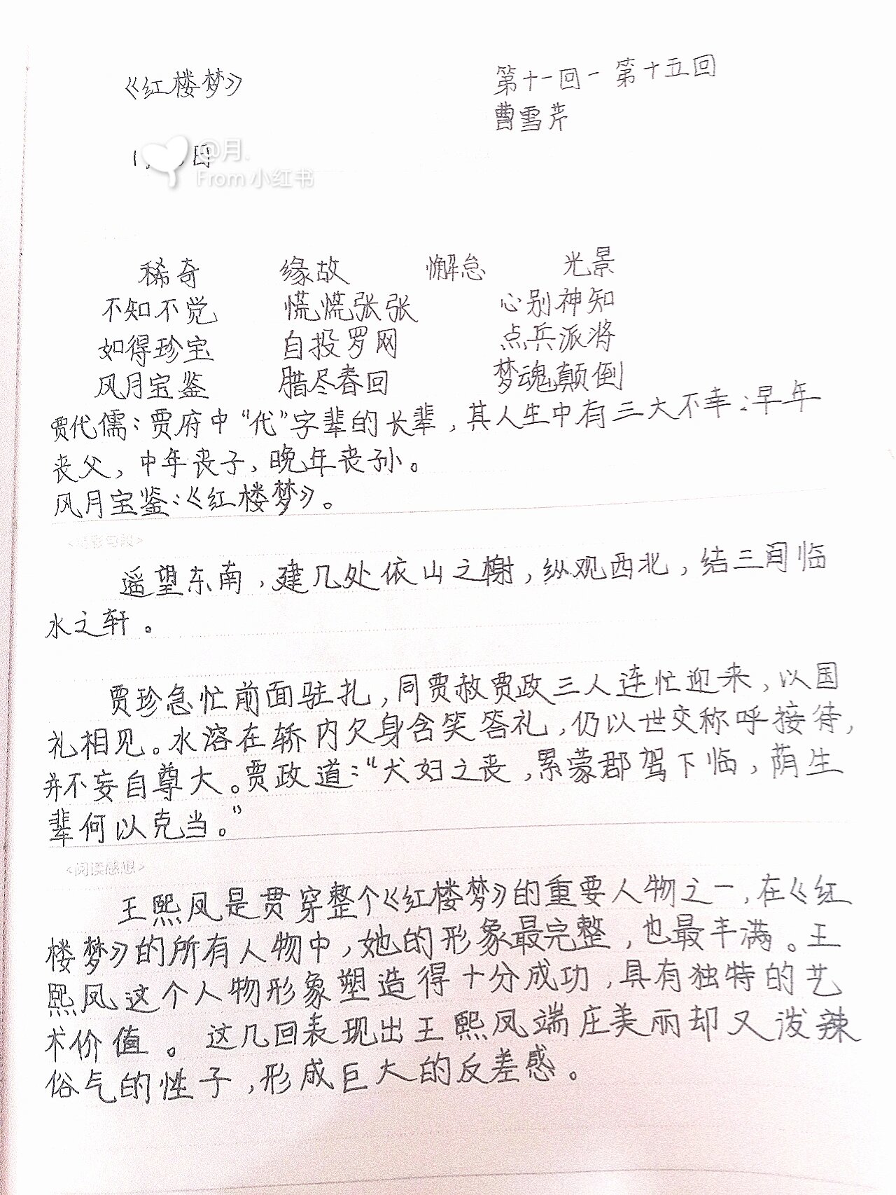 红楼梦的读后感30字图片