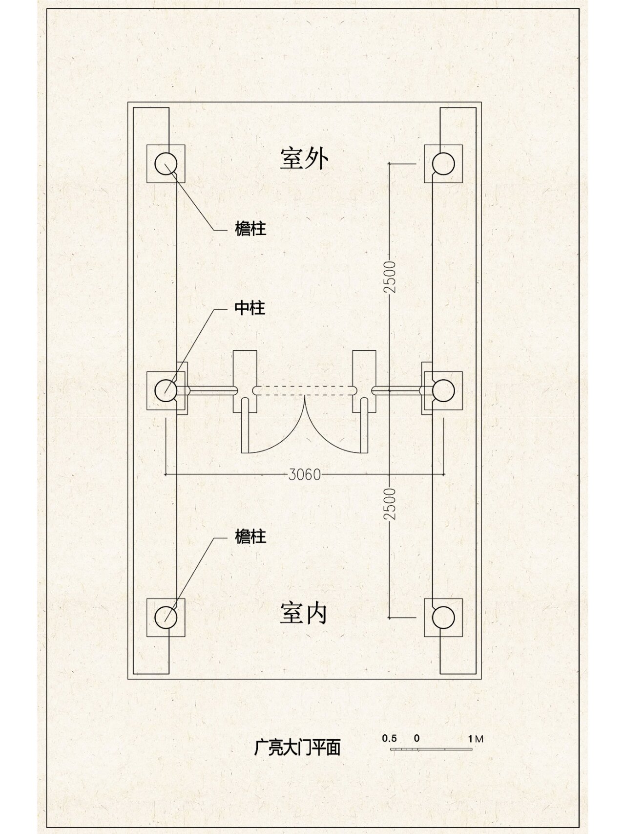 门廊平面图图片