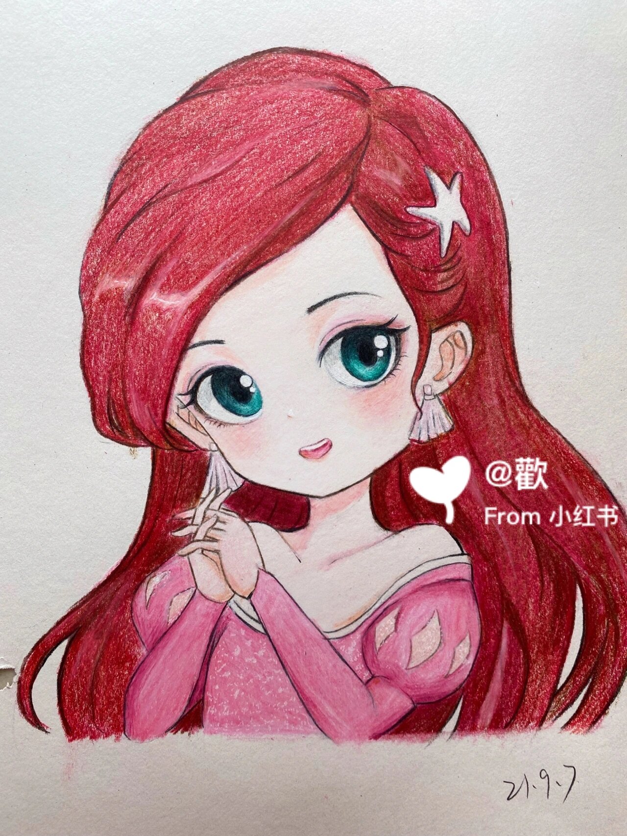 彩铅迪士尼公主系列