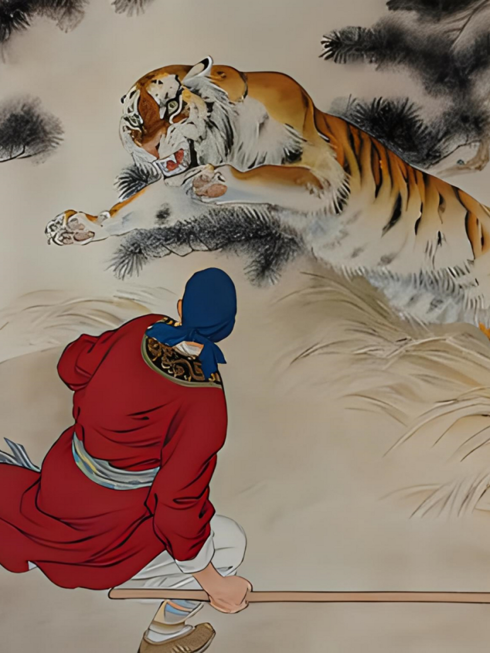 武松打虎图片 武松打虎,是中国古典名著《水浒传》中的经典场景.