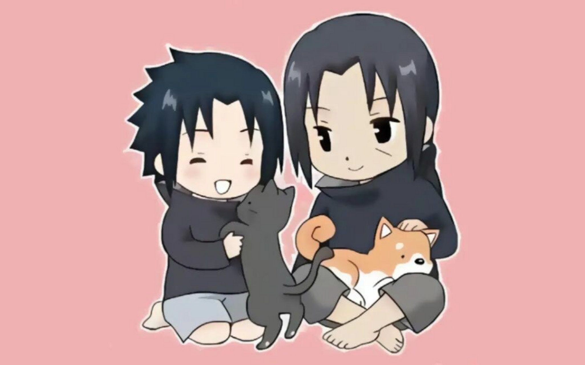 可爱的鼬和佐助兄弟图片