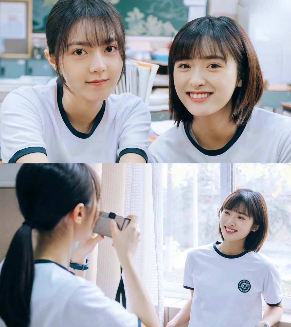 沈月&赵今麦|电影《一周的朋友》 校服造型实在太甜啦 满满的青春气息