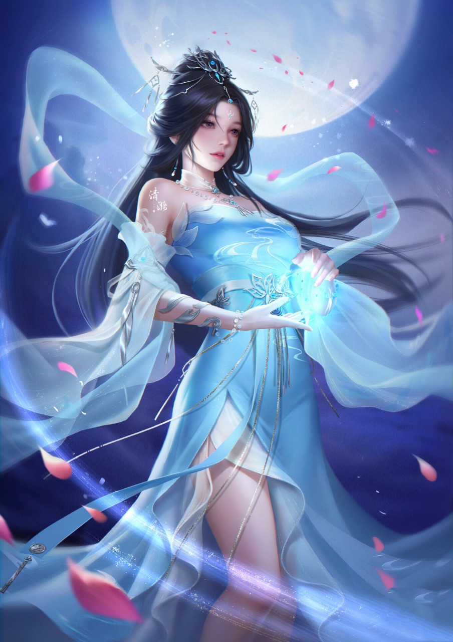 完美世界清漪-仙子下凡尘,遗世而独立.