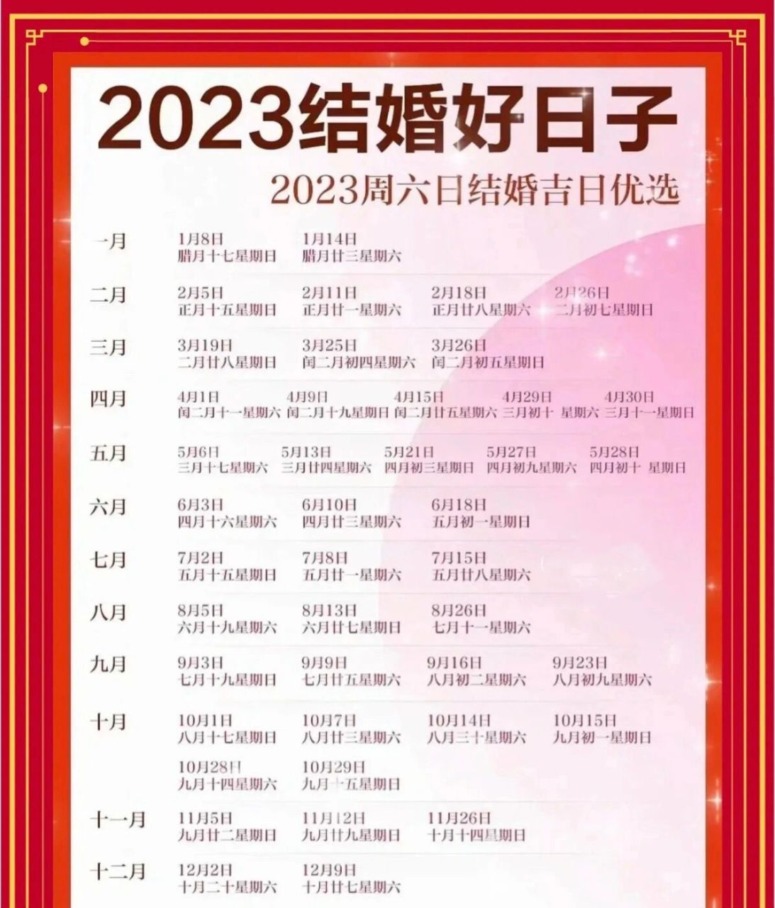 2023年結婚吉日看過來~ 2023結婚好日子看這裡啦~2022年已進入尾聲給