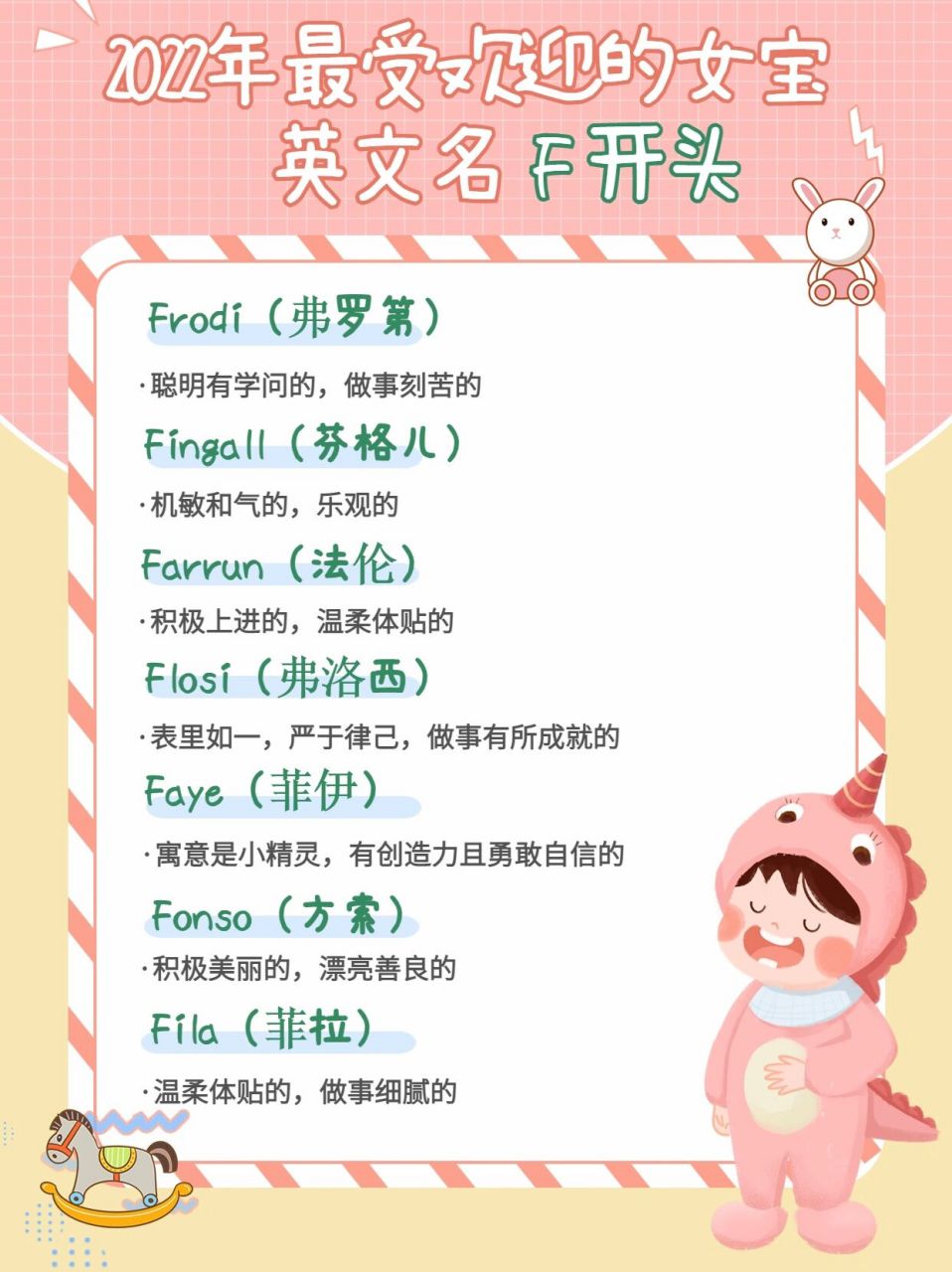 f开头,2022年女宝英文名推荐小众不重名