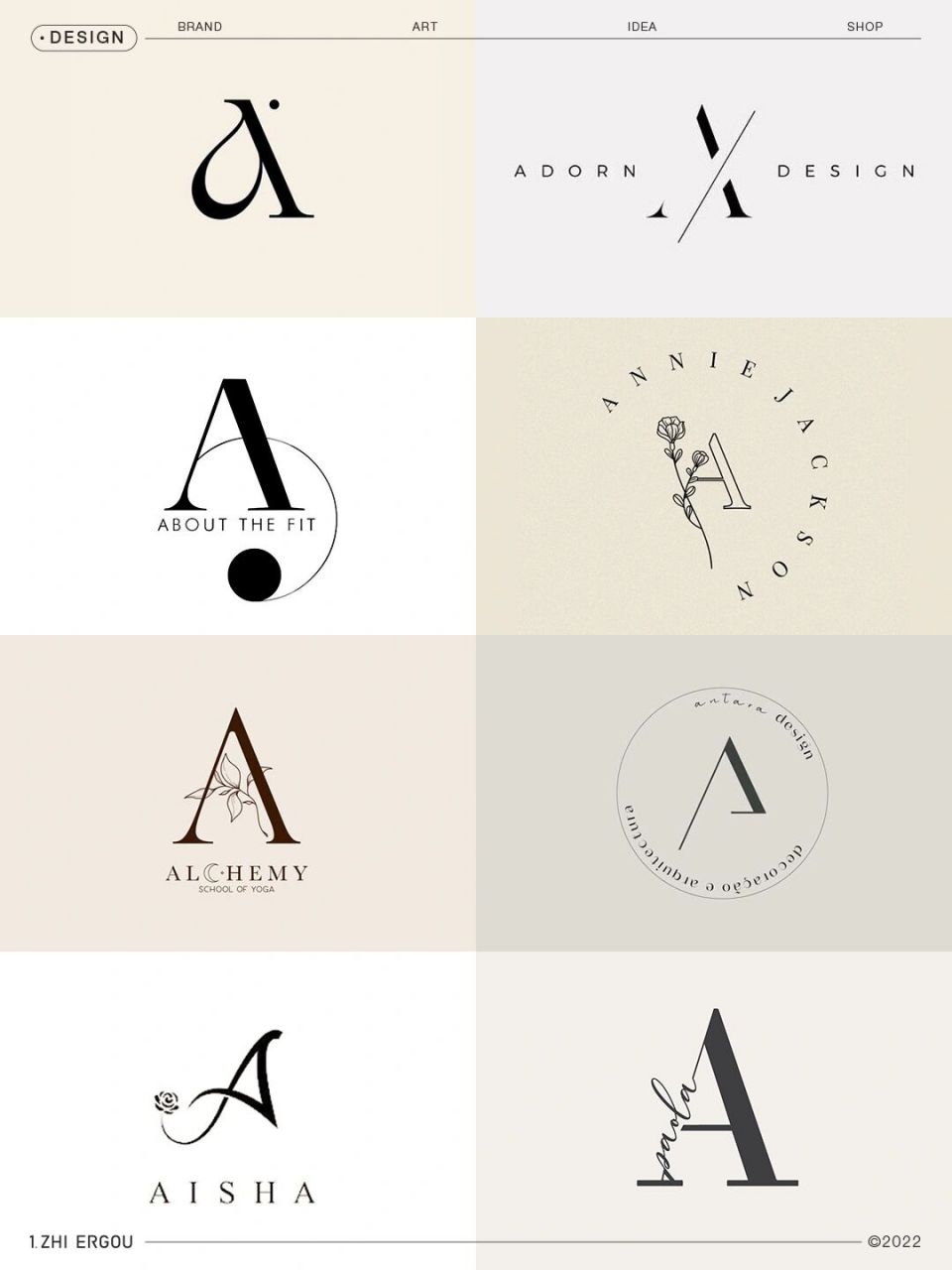 logo设计丨字母a的极简多样变形 8715 字母的变形 往往一个简单的