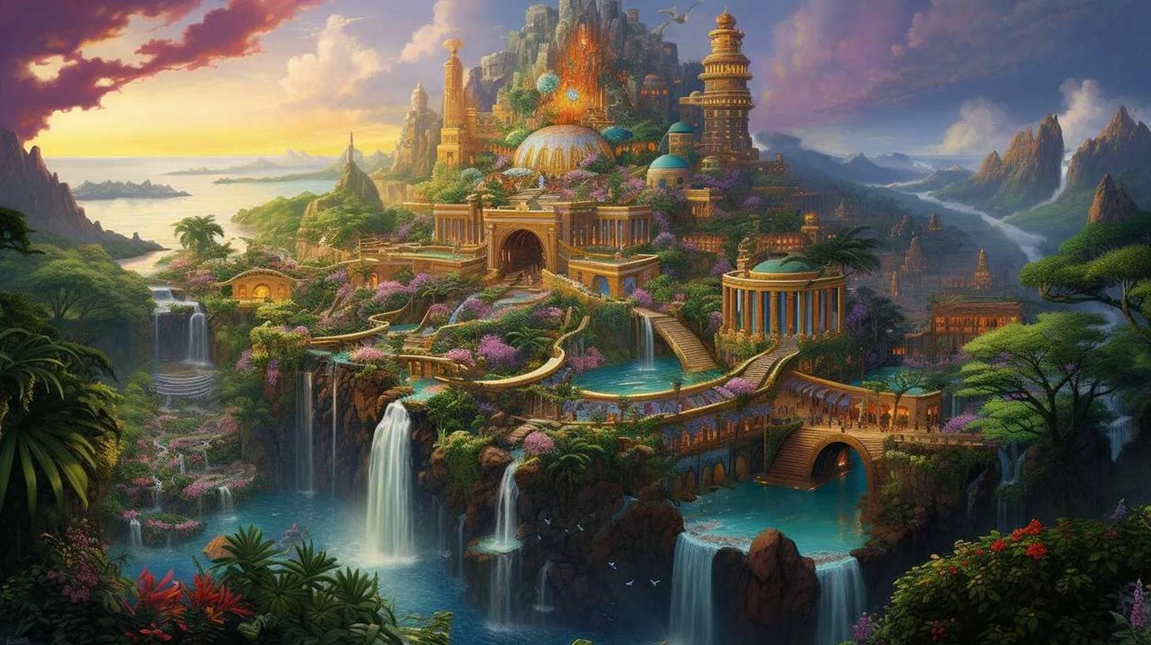 阿拉伯风格的巴比伦空中花园 萨兰达美景 城市风景照欣赏 城市景观照