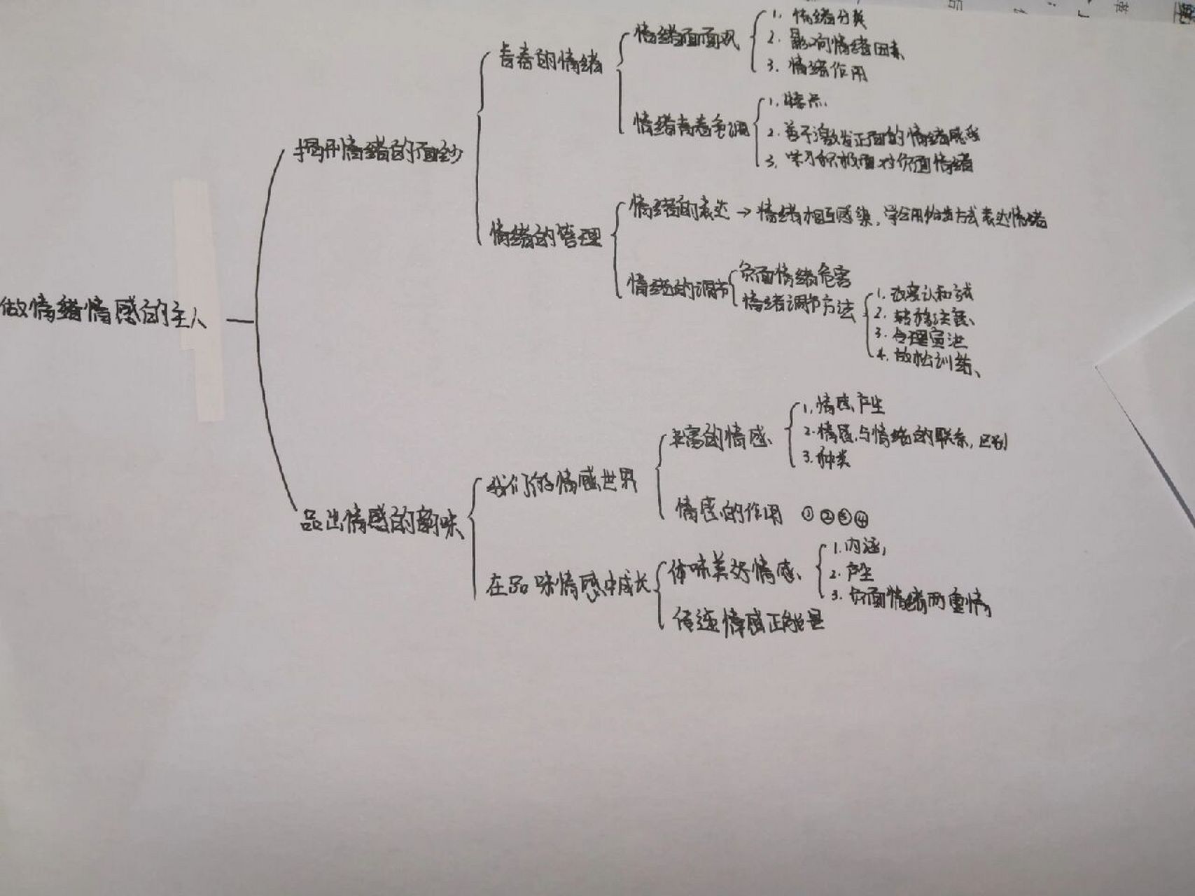 七下道法第一,二单元思维导图