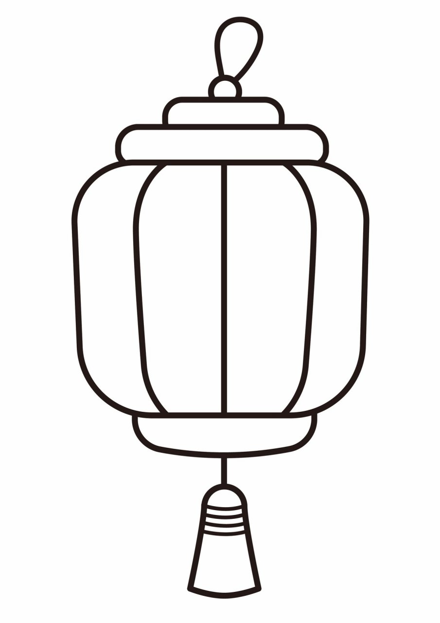 儿童画|灯笼简笔画(可打印) 幼儿园灯笼简笔画高清线稿可打印 #幼儿园