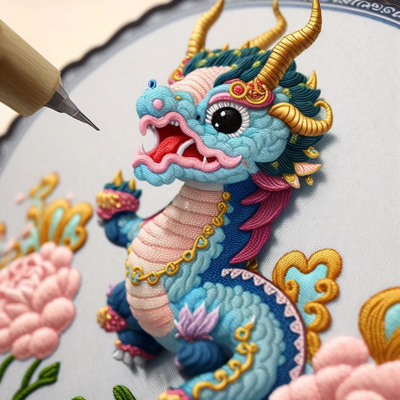 中国传统刺绣|龙宝宝 萌萌可爱风的龙94宝宝