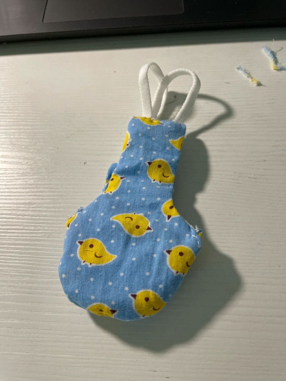 自制鹦鹉屎兜 第一次做 图案很配哦