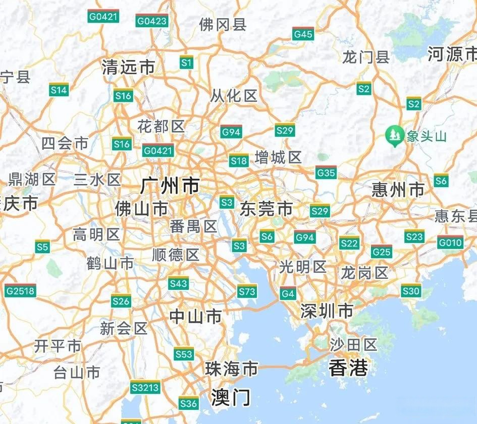 珠三角详细地图图片