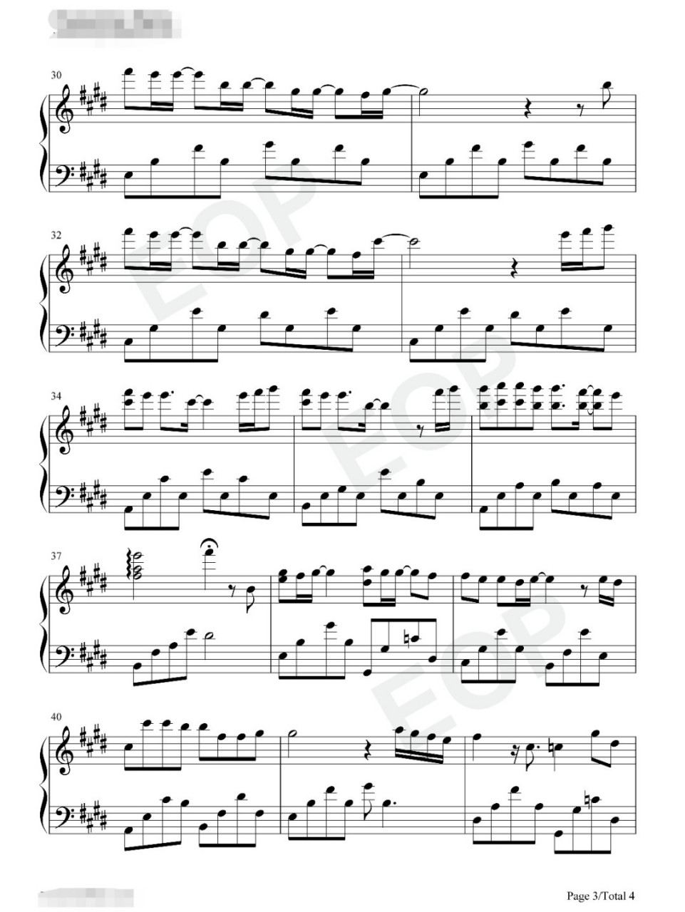 9693《日暮里》钢琴五线谱 7315有需要的粉丝宝宝们可以收藏