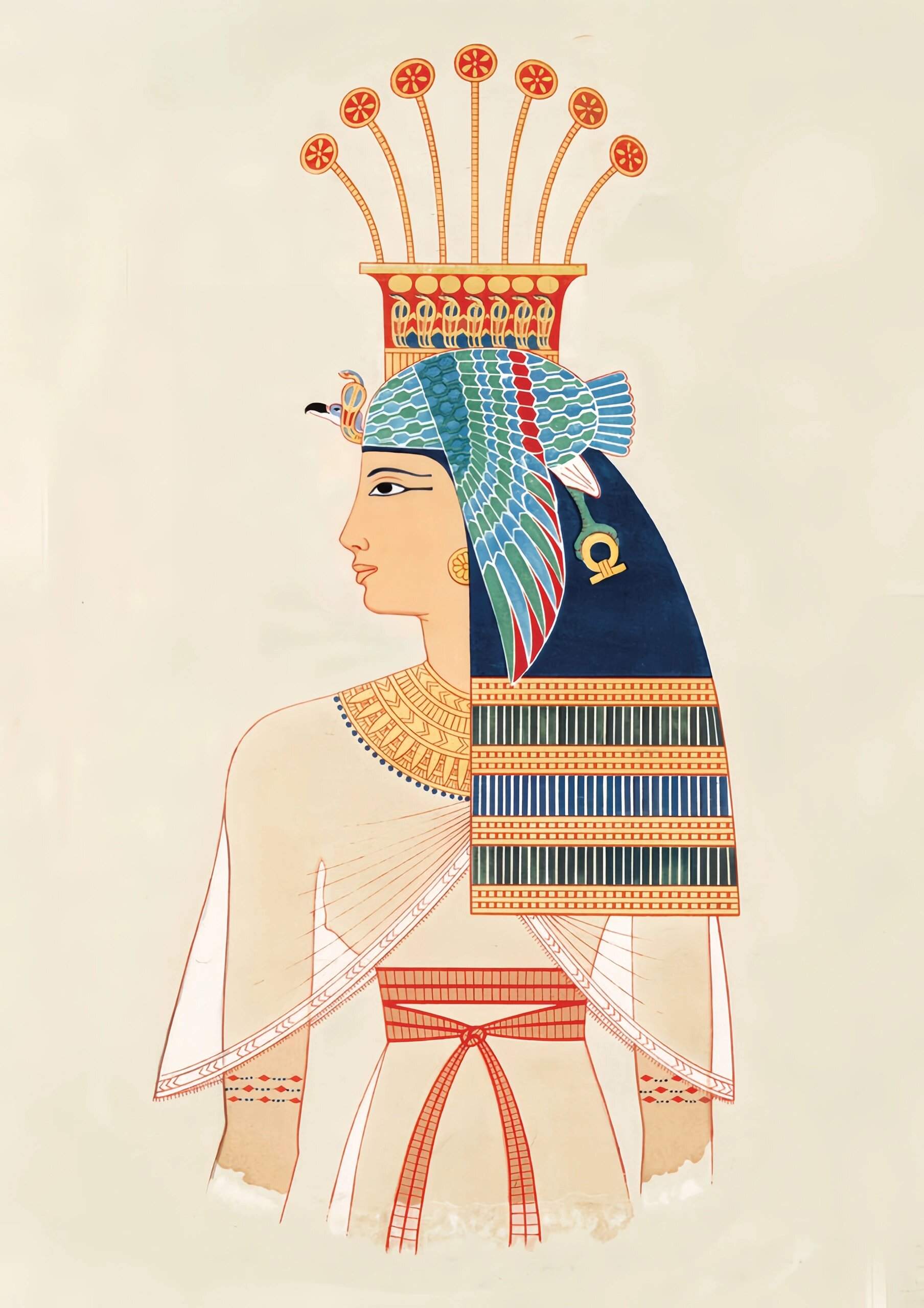 创意美术|古埃及绘画素材|埃及艳后