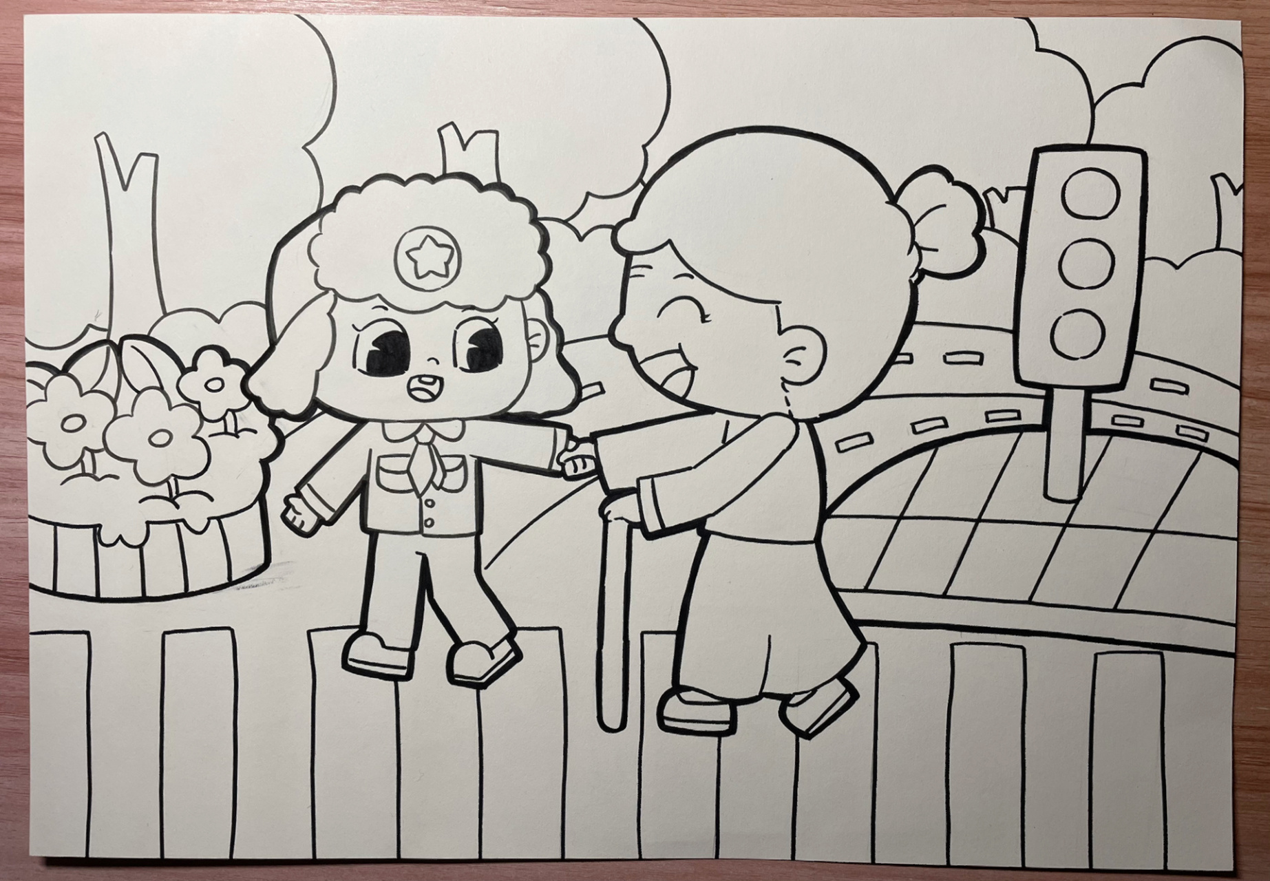 主题画/雷锋精神 学习雷锋～好榜样～ 临摹