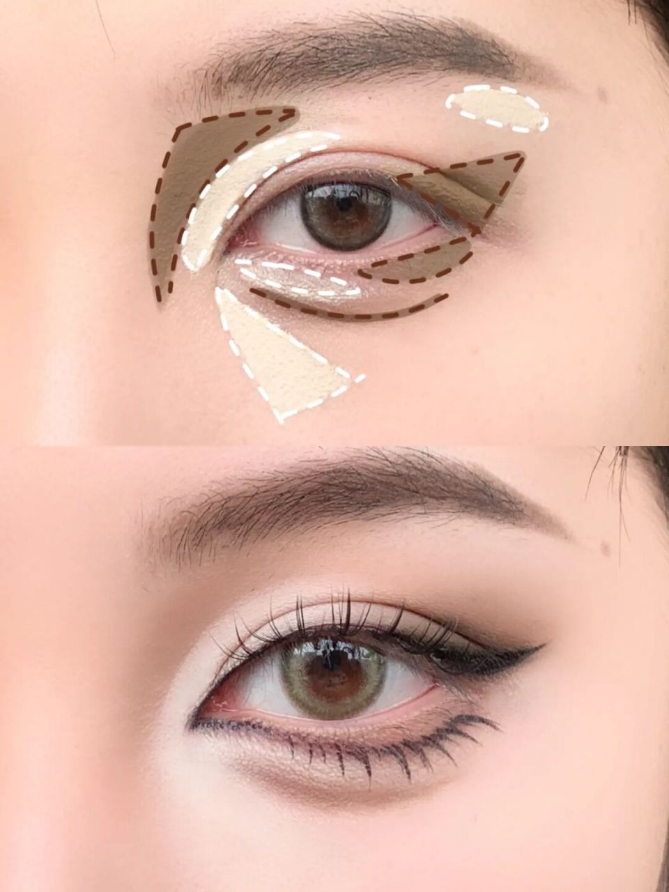 狼系亚裔眼妆!内双肿眼泡画骨相消肿截断!